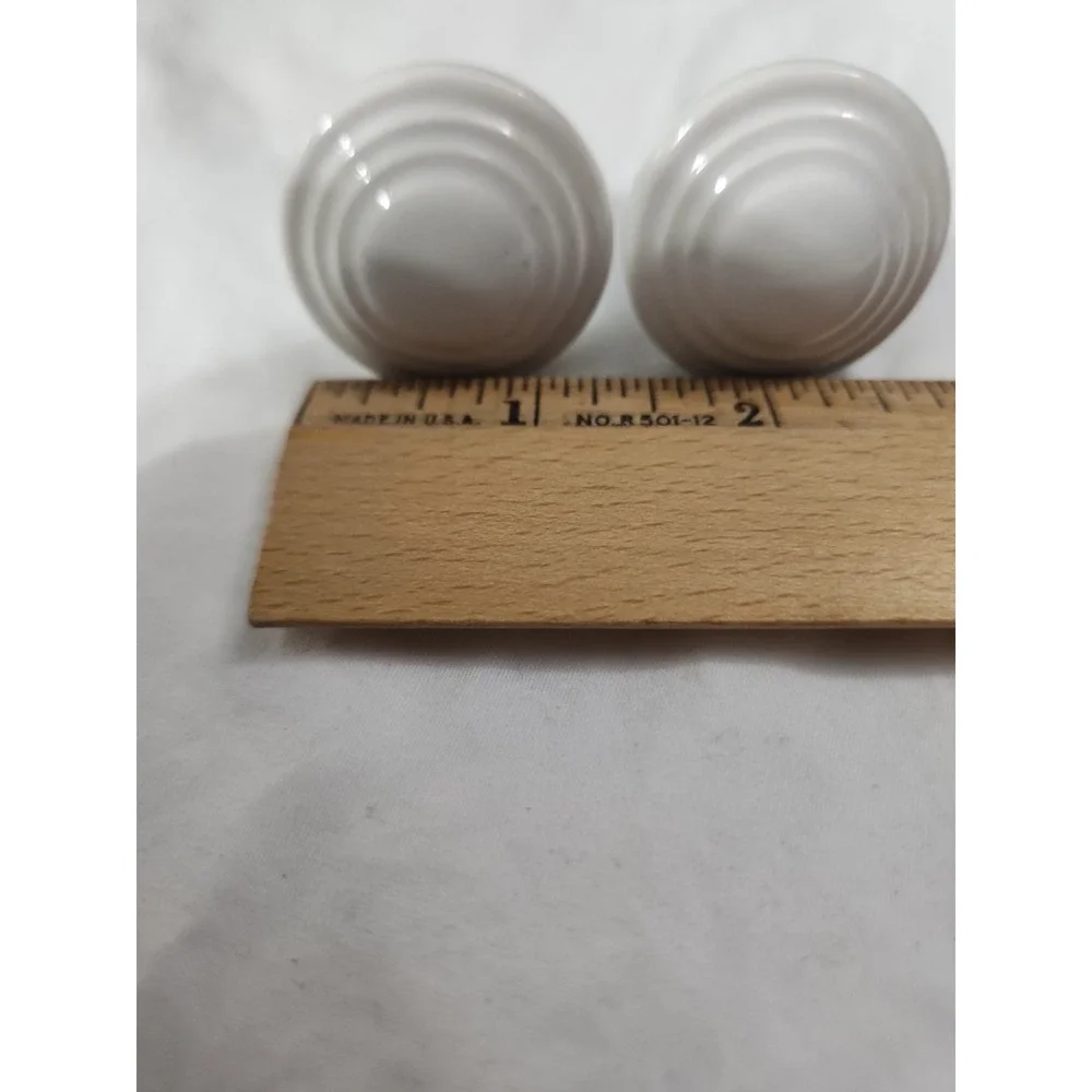 White Ceramic Drawer Or Cupboard Pulls Set Of Five